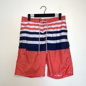 Goodfellow & Co. | Orange Striped Swim Shorts
